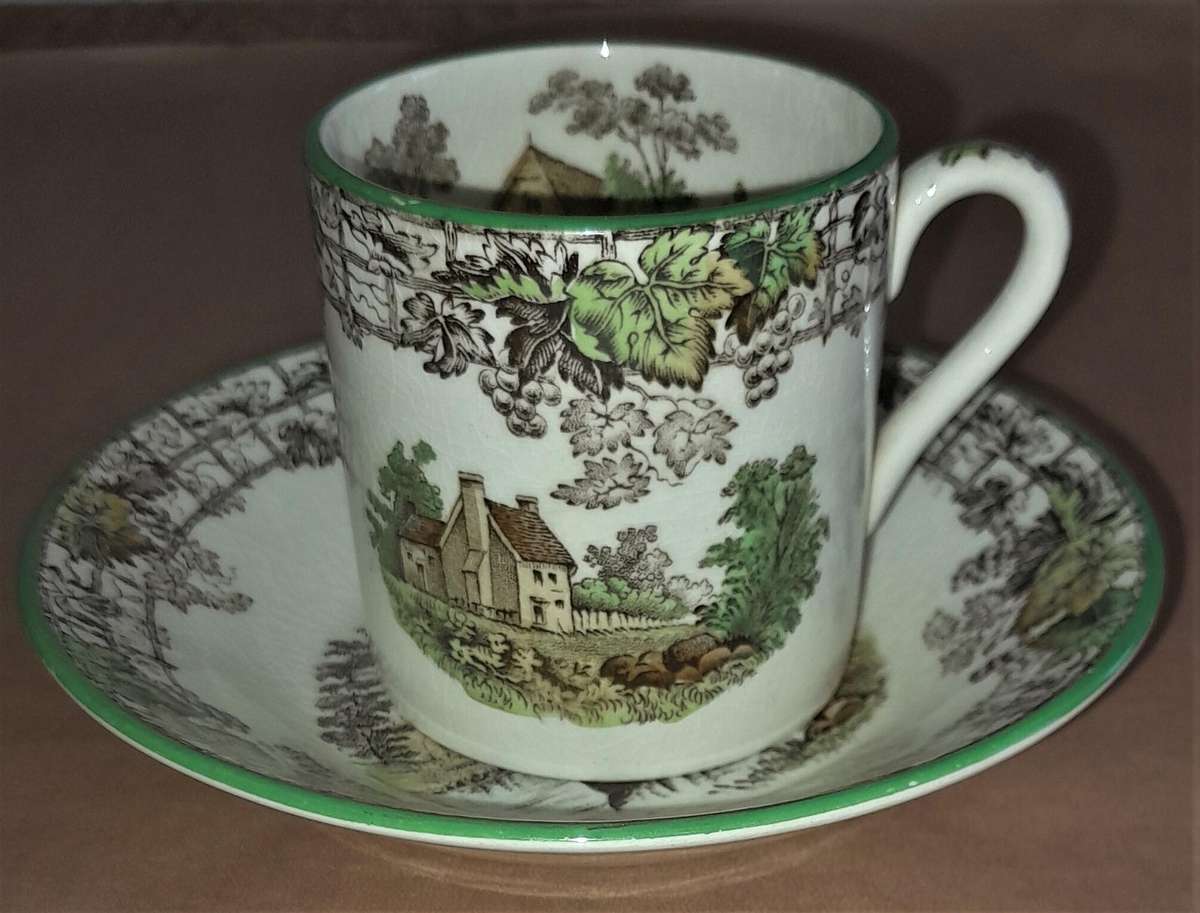 Copeland Spode's Byron Demitasse Cup and Saucer