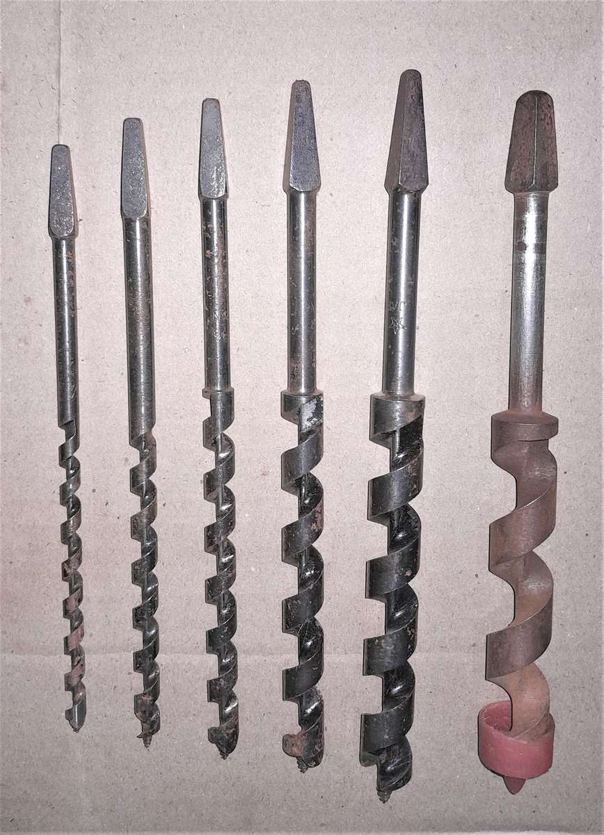 5x Japanese Star M + 1 replacement - New Old Stock imperial auger bits + case- as per pictures