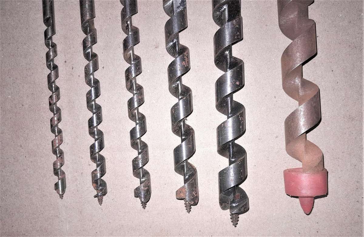 5x Japanese Star M + 1 replacement - New Old Stock imperial auger bits + case- as per pictures