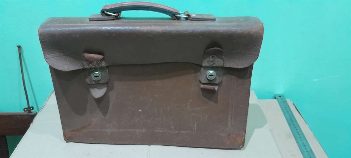 Vintage Sapro Leather School Case