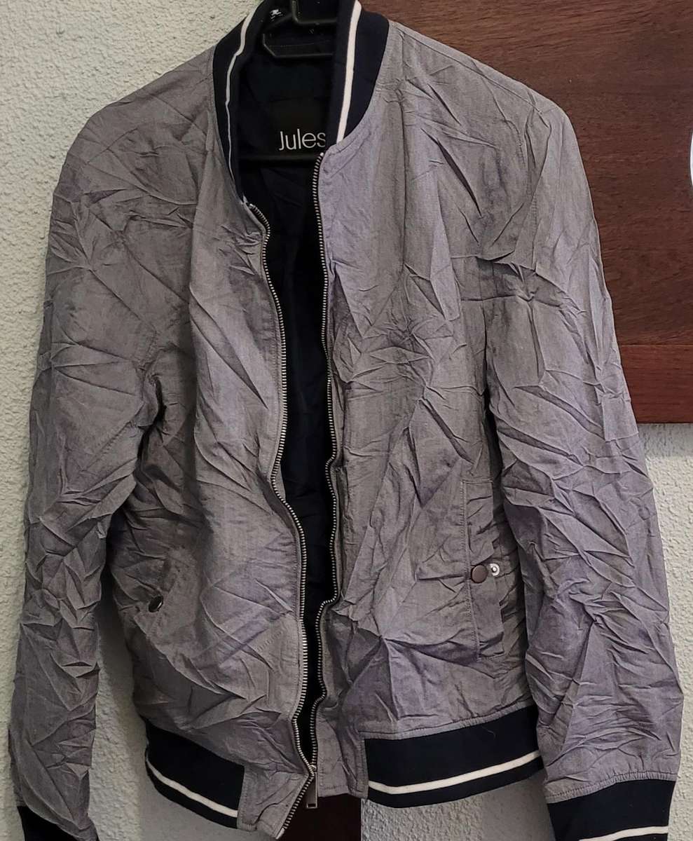 Men's jacket (grey with black) - Medium
