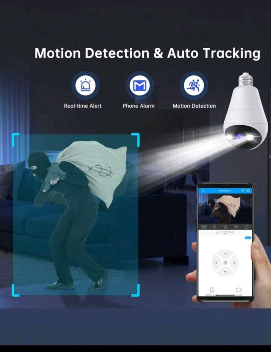 3MP Wireless Security Light Bulb Camera