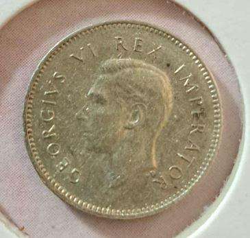 1946 South Africa Union 3 Pence in Mylar #13