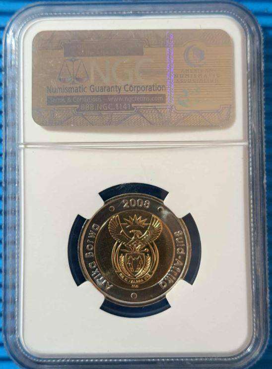 *** 2008 - SA R5 NELSON MANDELA - NGC GRADED MS67 ***
