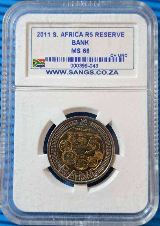 *** 2011 - SA R5 - RESERVER BANK - SANGS GRADED MS66 ***