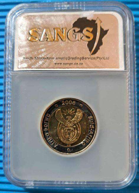 *** 2008 - SA R5 NELSON MANDELA - SANGS MS64 ***
