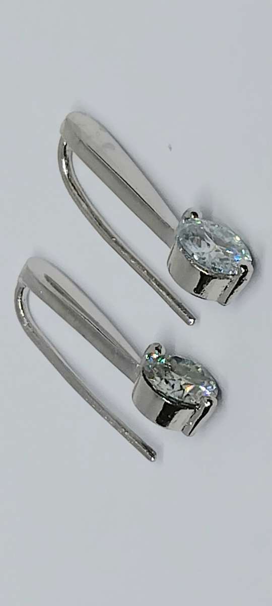 Modern White Moissanite Earrings - 2.00tcw