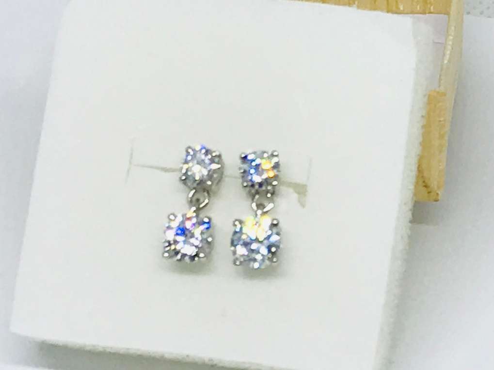 White Moissanite Earrings - 2.50tcw