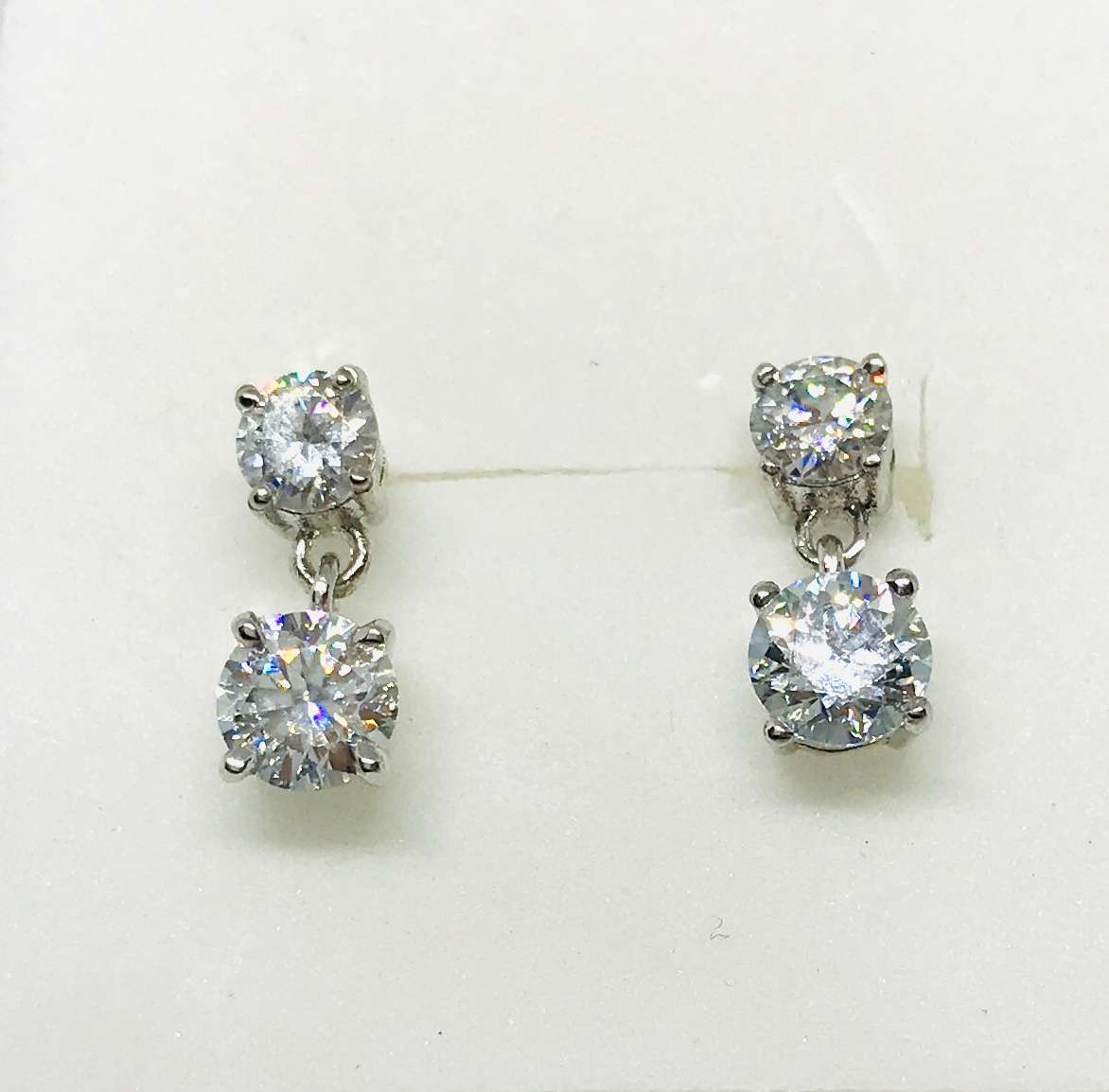 White Moissanite Earrings - 2.50tcw