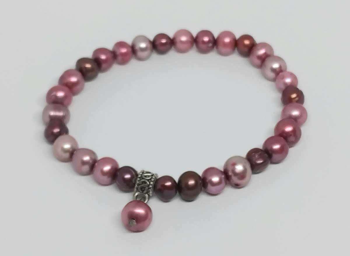 Genuine Pearl Bracelet - Rose Pink Pearls - Beautiful