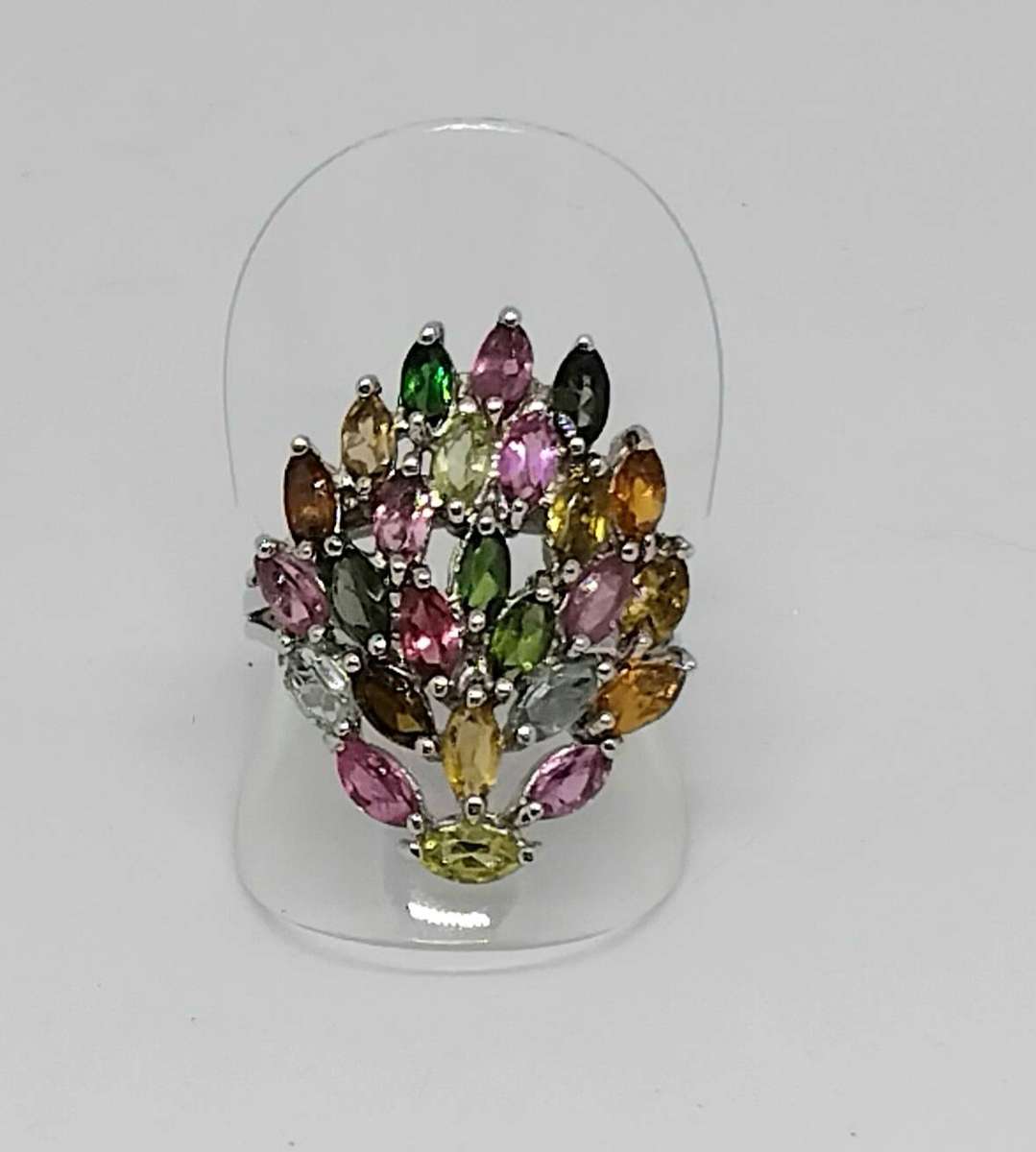 Genuine Tourmaline Protea Ring!