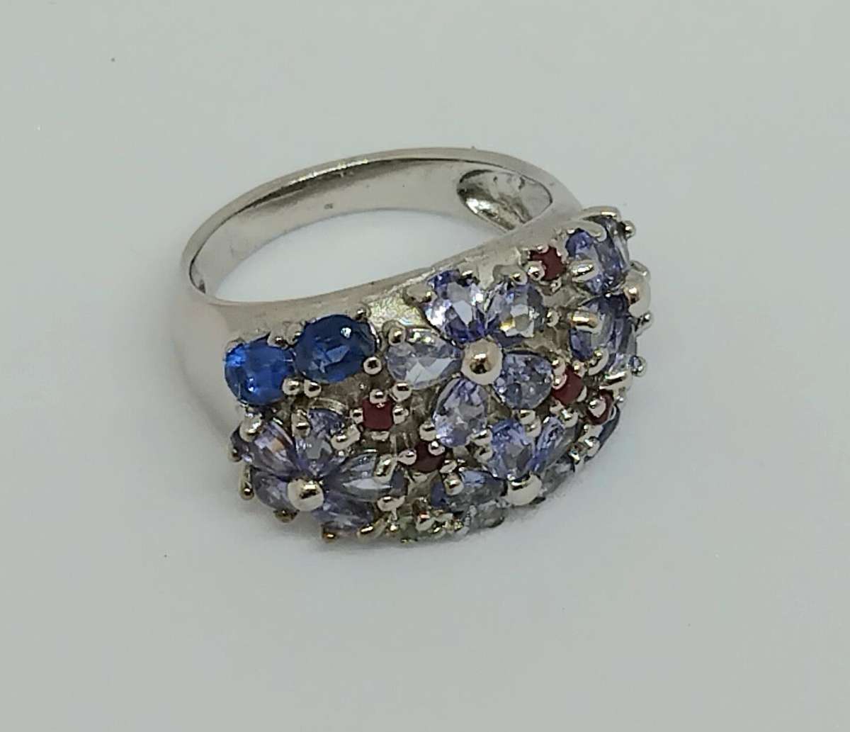 Bold & Beautiful Tanzanite, Rhodolite Garnet, Emerald Ring