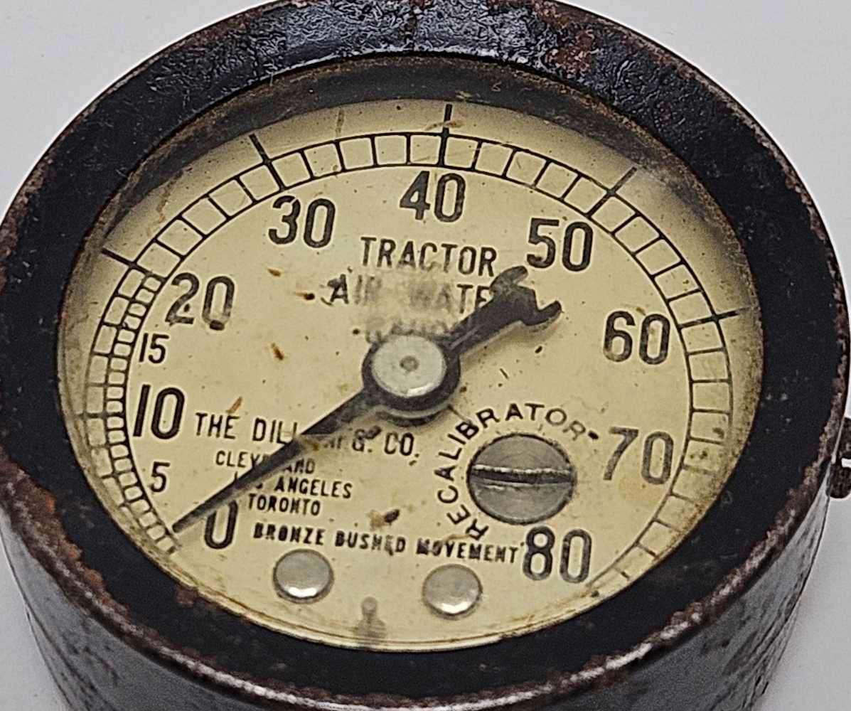 Vintage Tractor air pressure gage, tested & working