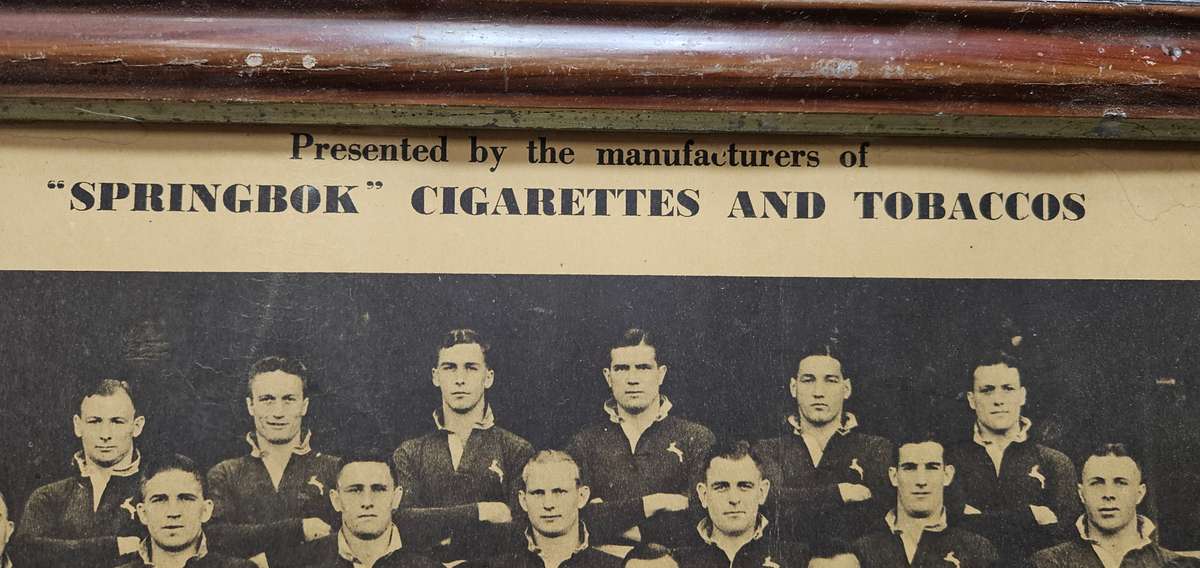 Framed Vintage Springbok Rugby TouringTeam - New Zealand, 1937