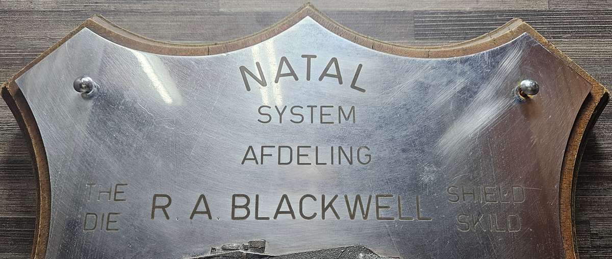 Large and VERY HEAVY vintage Natal Railway Safety Award Plaque