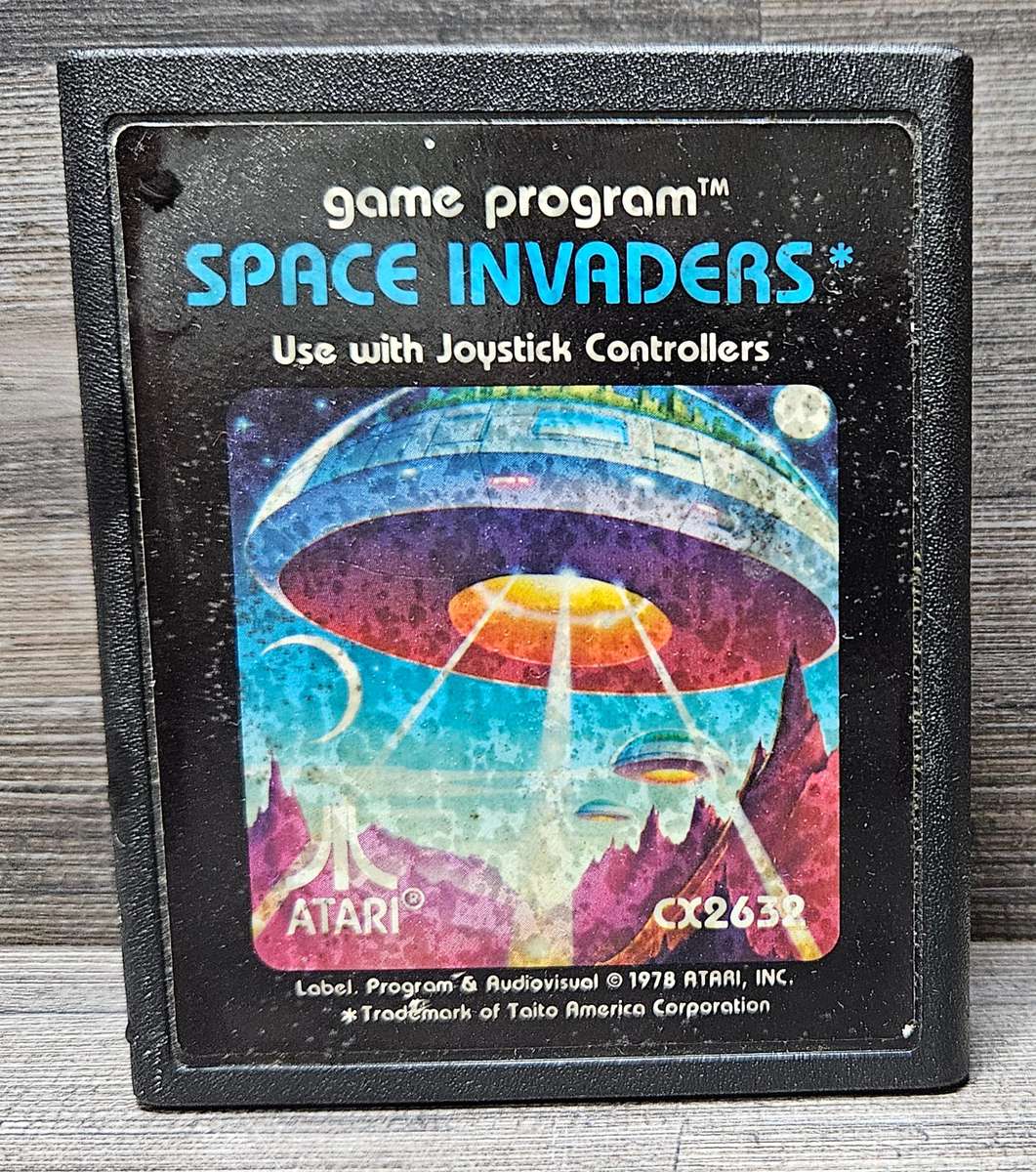 Vintage Atari Space Invaders cartridge, untested