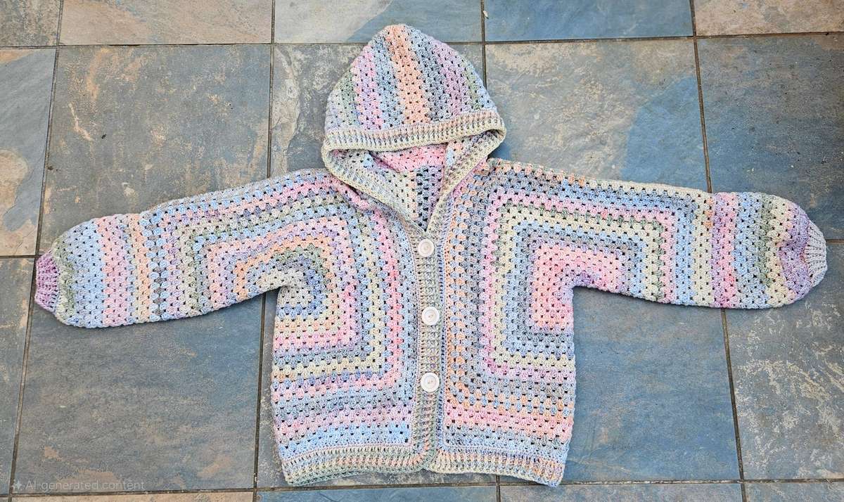 New handmade crochet super warm hoodie