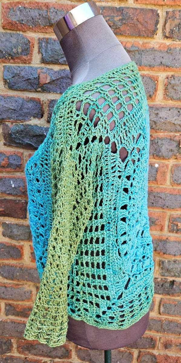 New handmade crochet fine, lightweight cotton crochet top