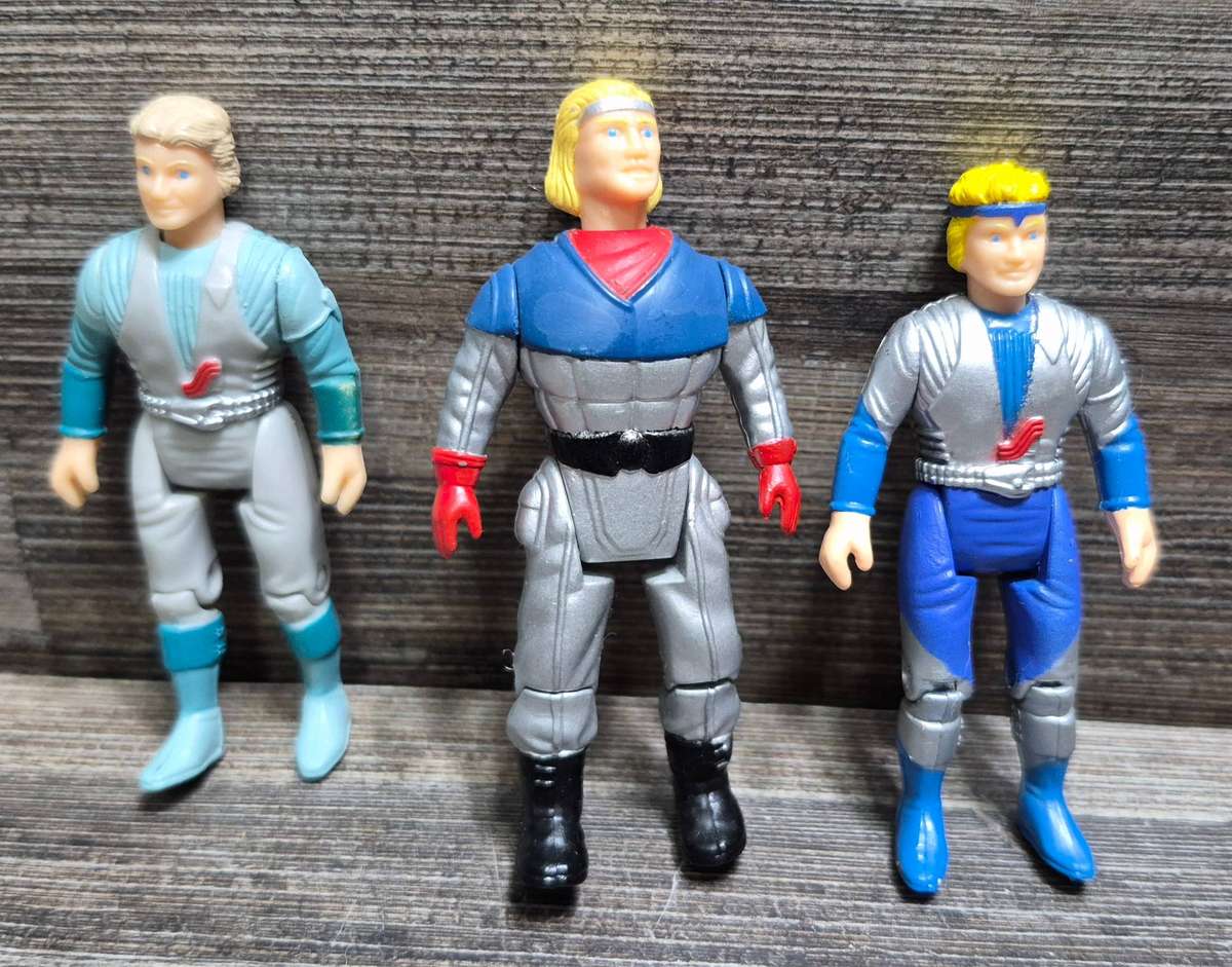 Vintage 1988  Tyco Dino-Riders Protoceratops with Kanon action figure set