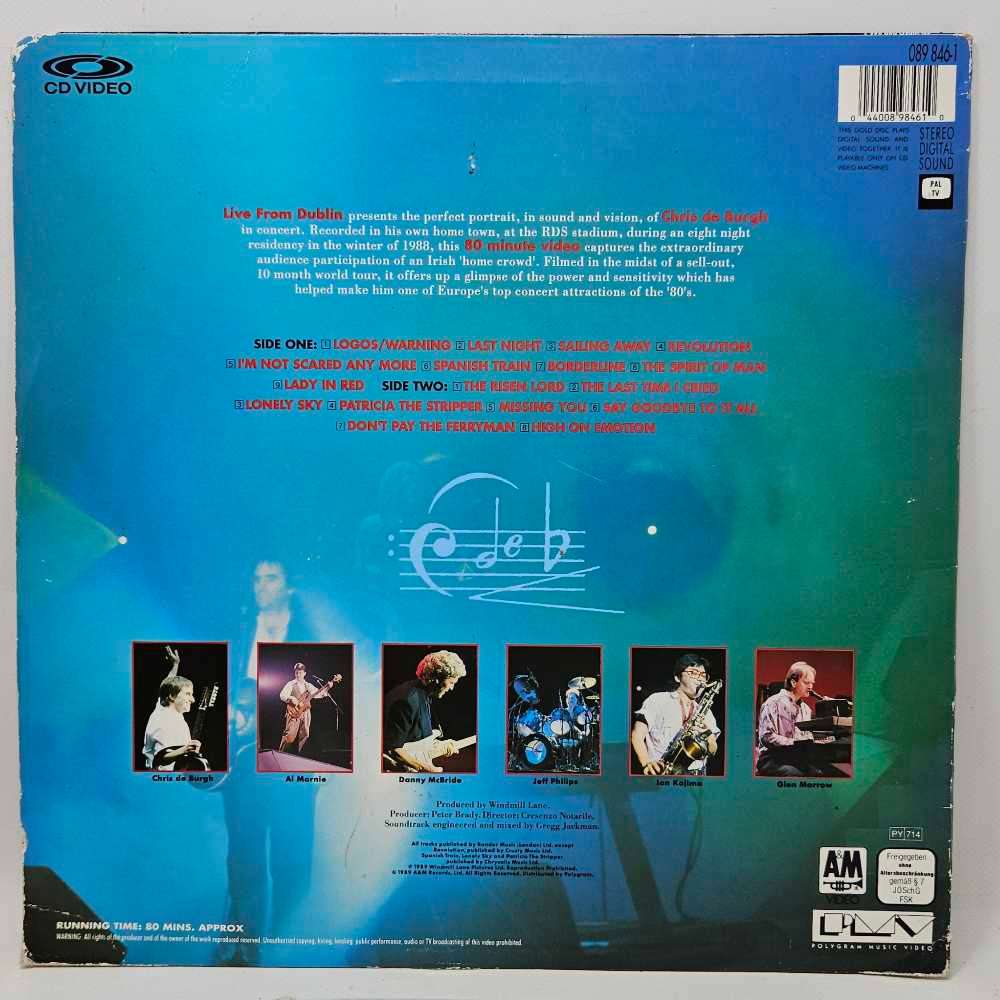 Chris de Burgh - Live from Dublin - Gold Laser Disc
