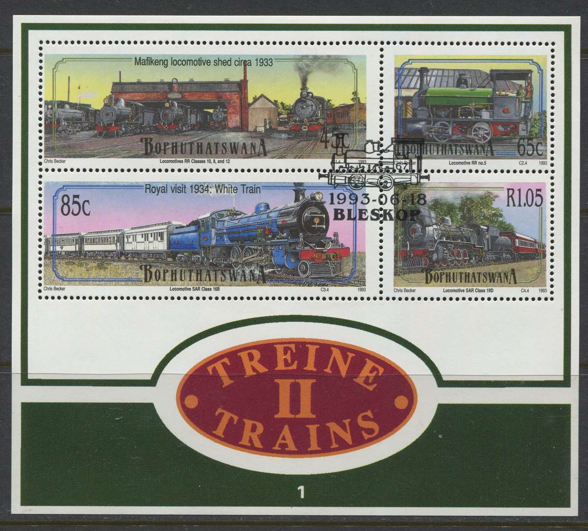 Bophuthatswana - Miniature Sheet - 1993 - Used(CTO)