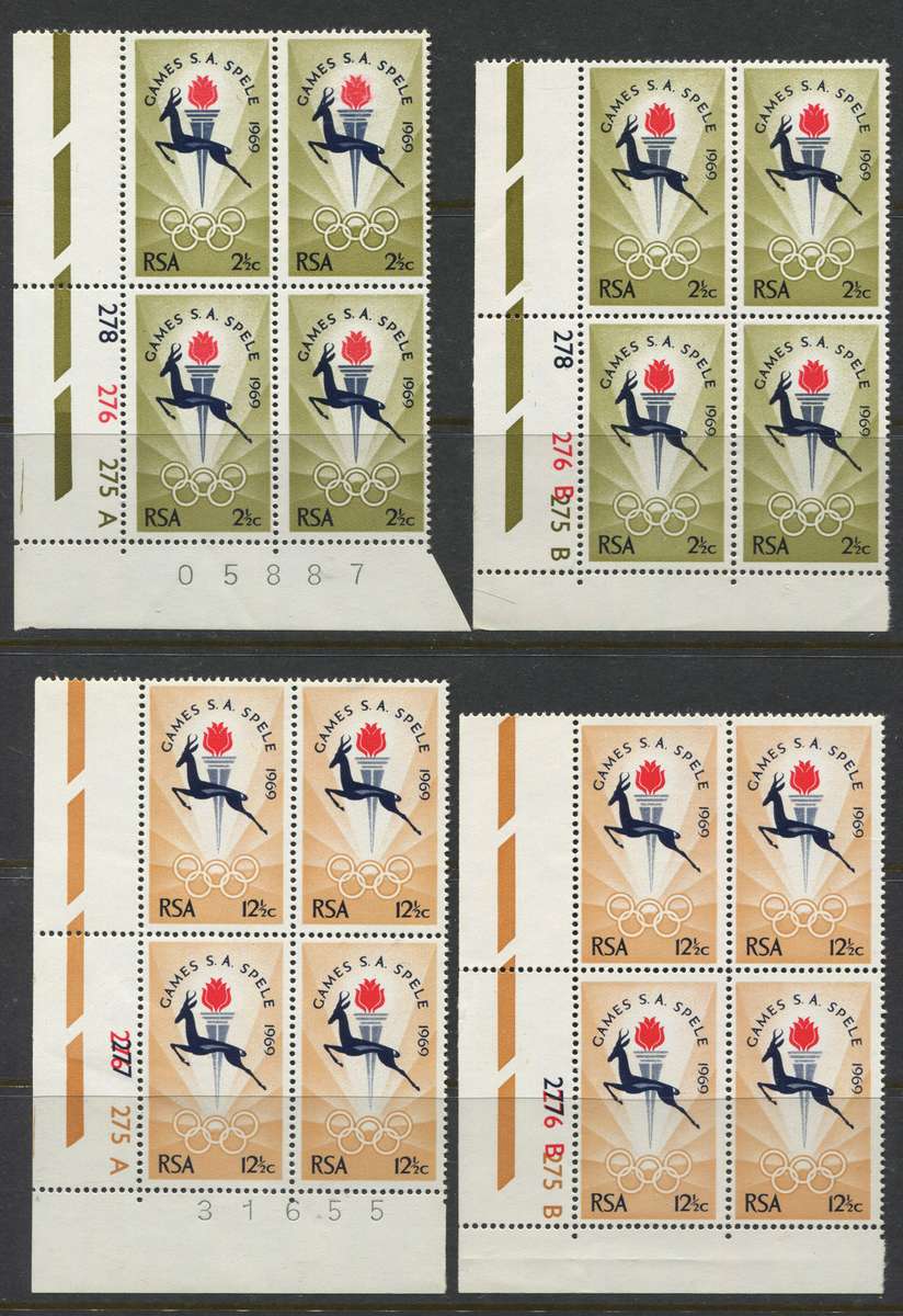 RSA - Set Of 4 Control Blocks Of 4 - 1969 - MNH