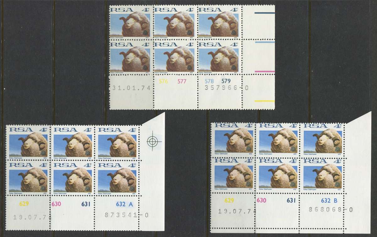 RSA - 7 Control Blocks Of 4/6 - 1973/4 - MNH