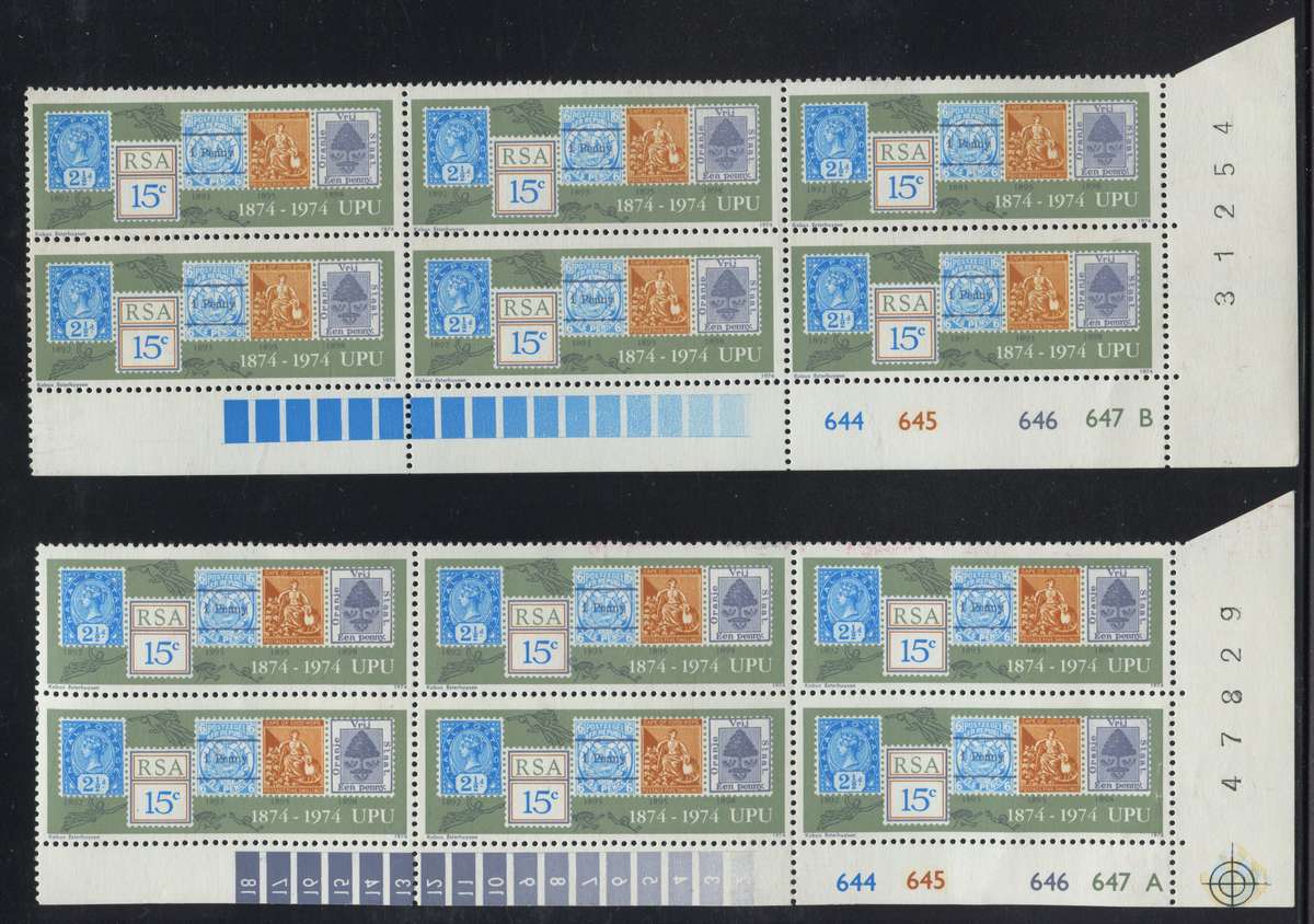 RSA - Set Of 2 Control Blocks Of 6 - 1974 - MNH