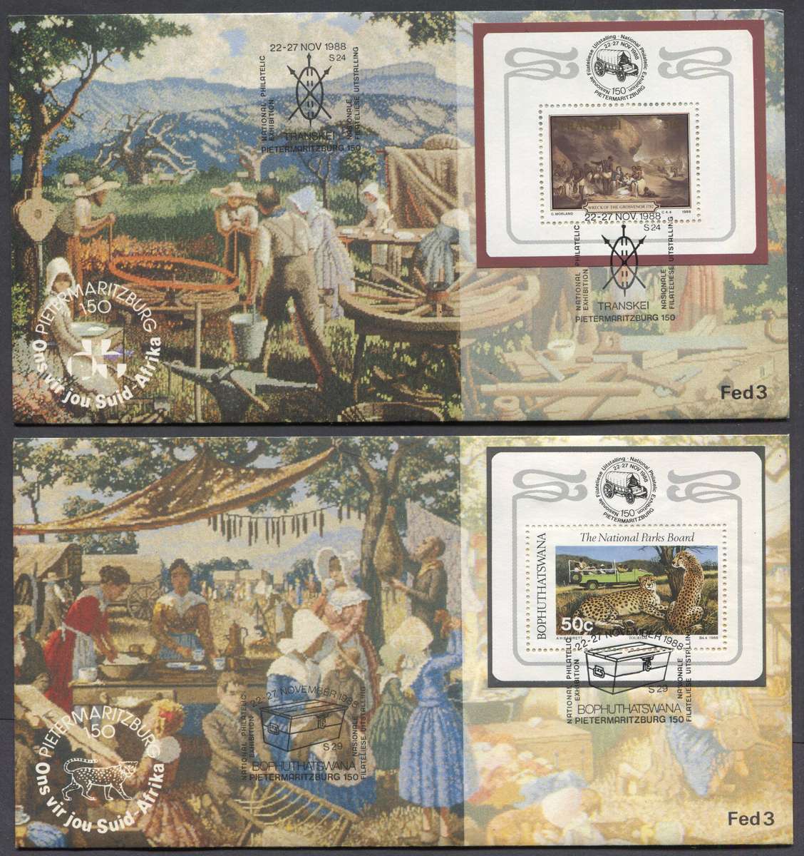 Set of 6 Federation Number 3 Miniature Sheet Covers