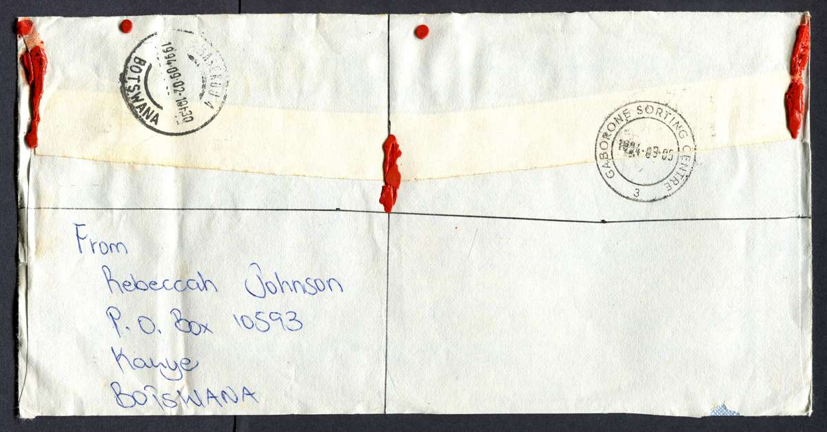 Botswana - "Maxi" Size Registered Cover