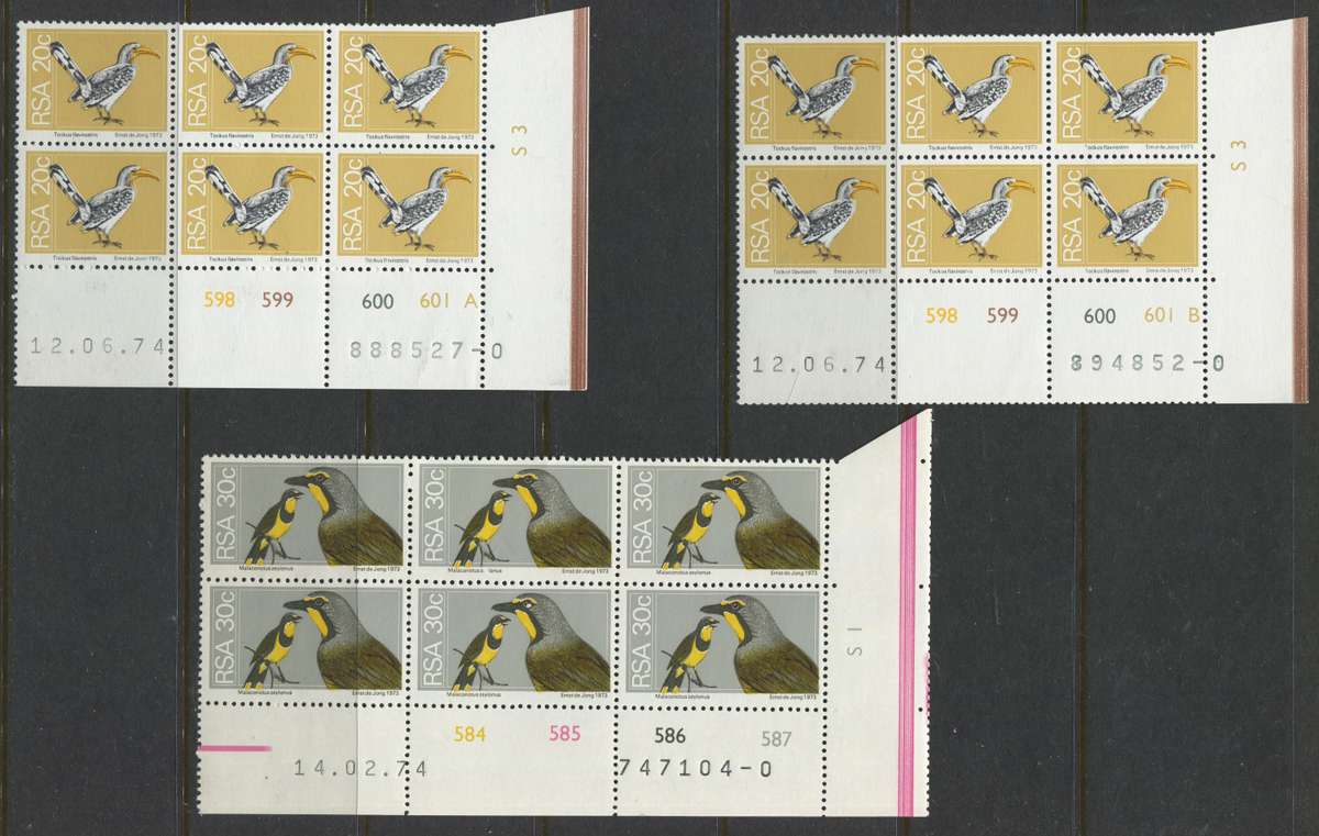 RSA - 30 Control Blocks Of 6 - 1974 - MNH