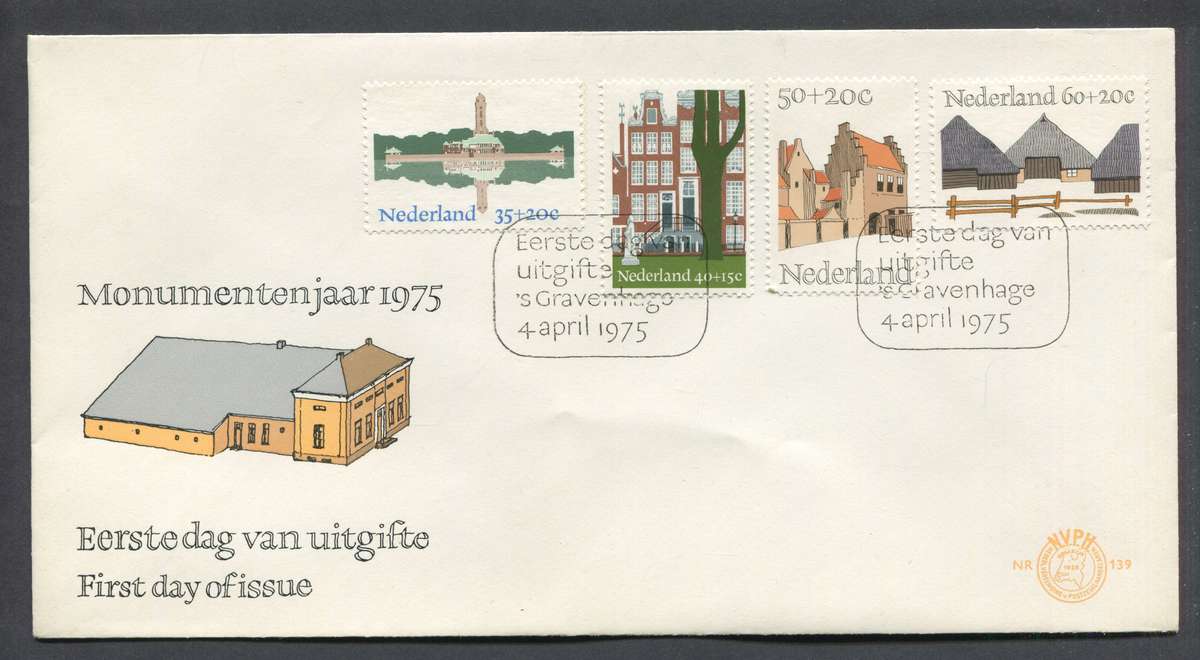 Netherlands - FDC - No 139 - 1975 - Unaddressed