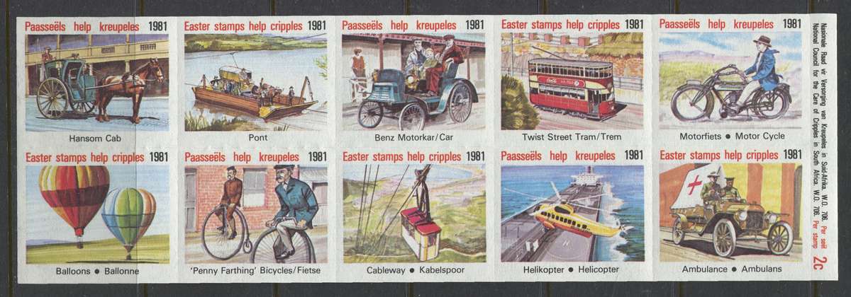 RSA - Easter Stamps - Sheet of 10 - 1981 - MNH