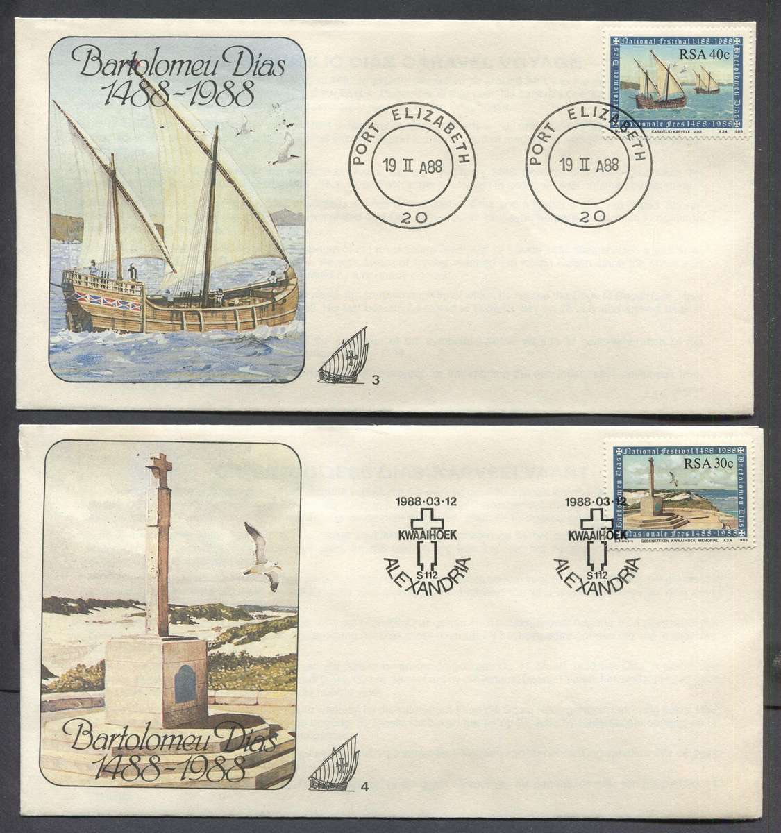 RSA - Set of 5 Covers - 1988