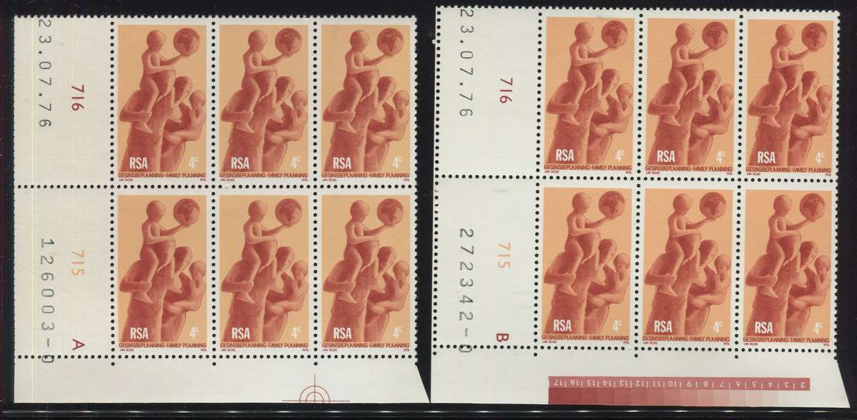 RSA - Set Of 2 Control Blocks Of 6 - 1976 - MNH