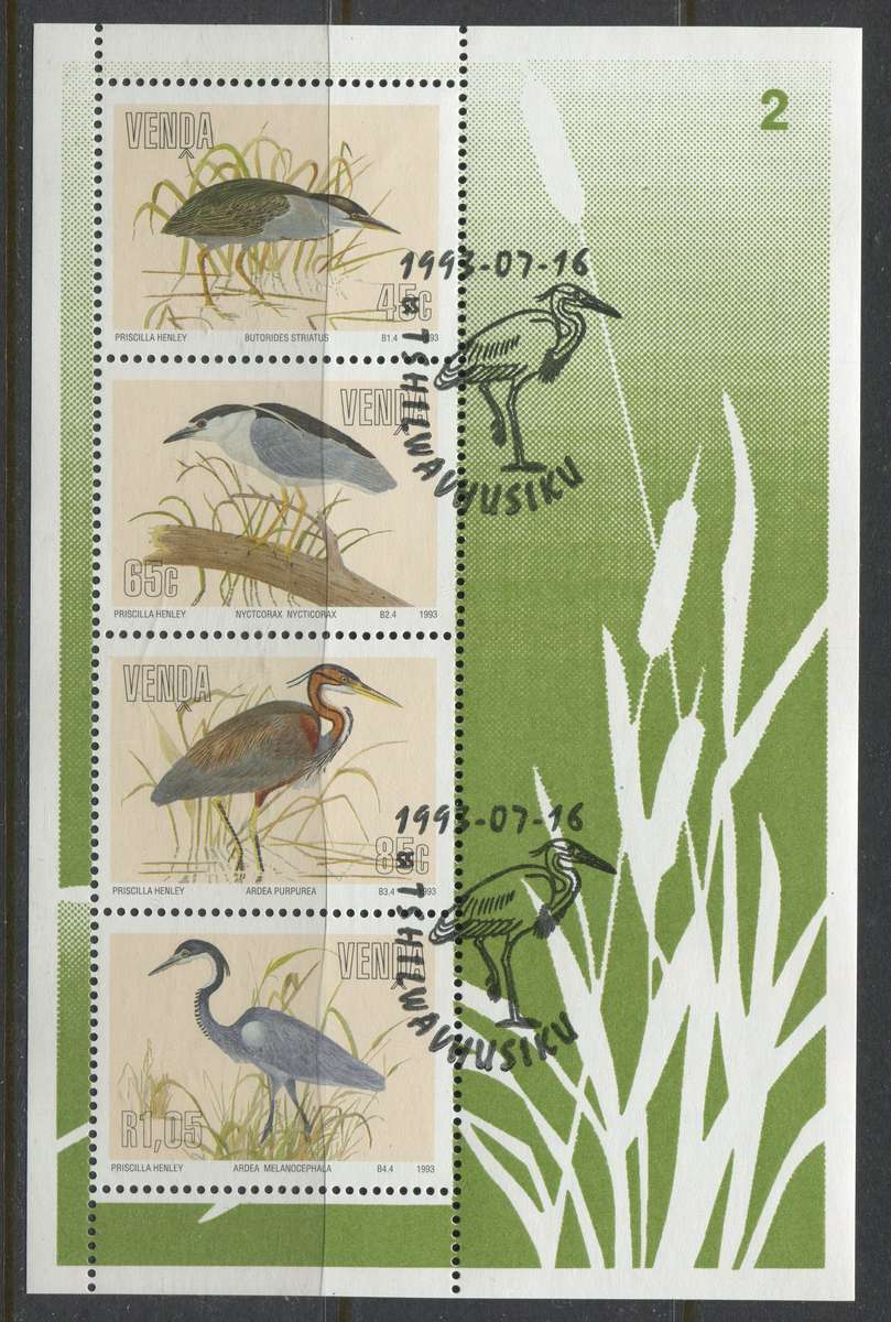 Venda - Miniature Sheet - 1993 - Used(CTO)
