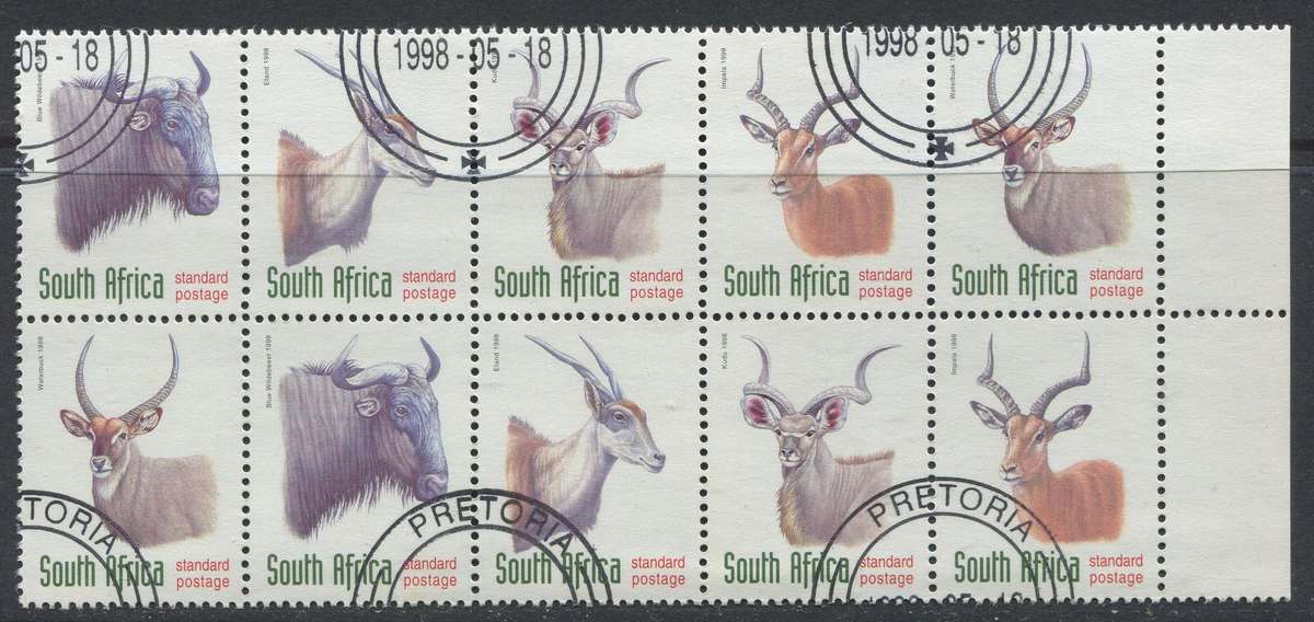 RSA - Block Of 10 - 1998 - Used(CTO)