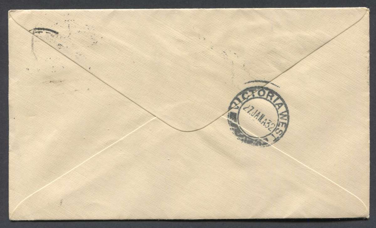 Union of SA - Flight Cover From Cape Town To Victoria West