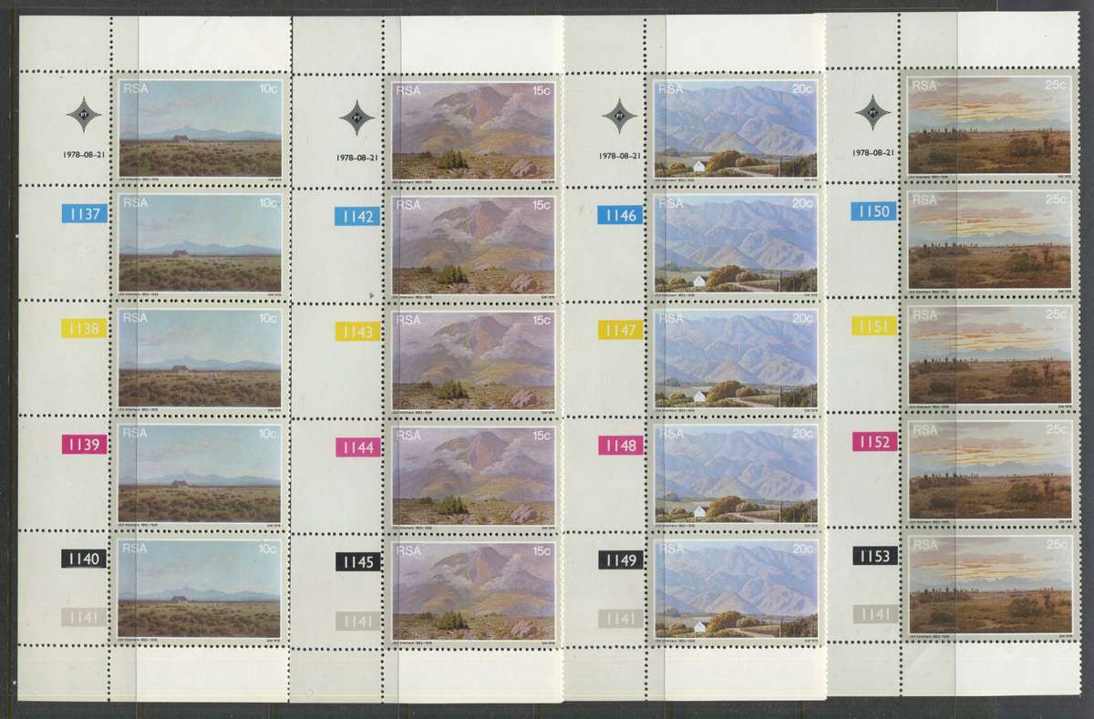 RSA - Set Of 4 Control Strips Of 5 - 1978 - MNH