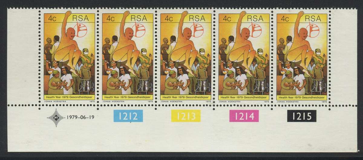 RSA - 1 Control Strip Of 5 - 1979 - MNH