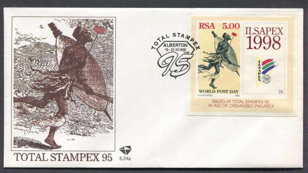 RSA - Miniature Sheet FDC No 6.24a - 1995