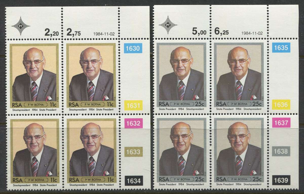 RSA - Set Of 2 Control Blocks Of 4 - 1984 - MNH