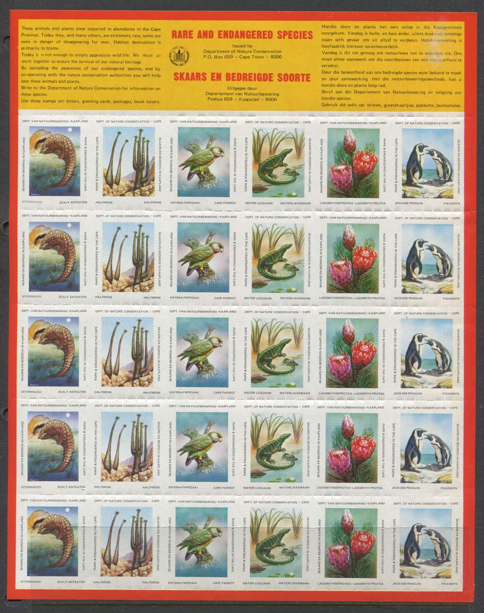 RSA - Nature Conservation Stamps - MNH