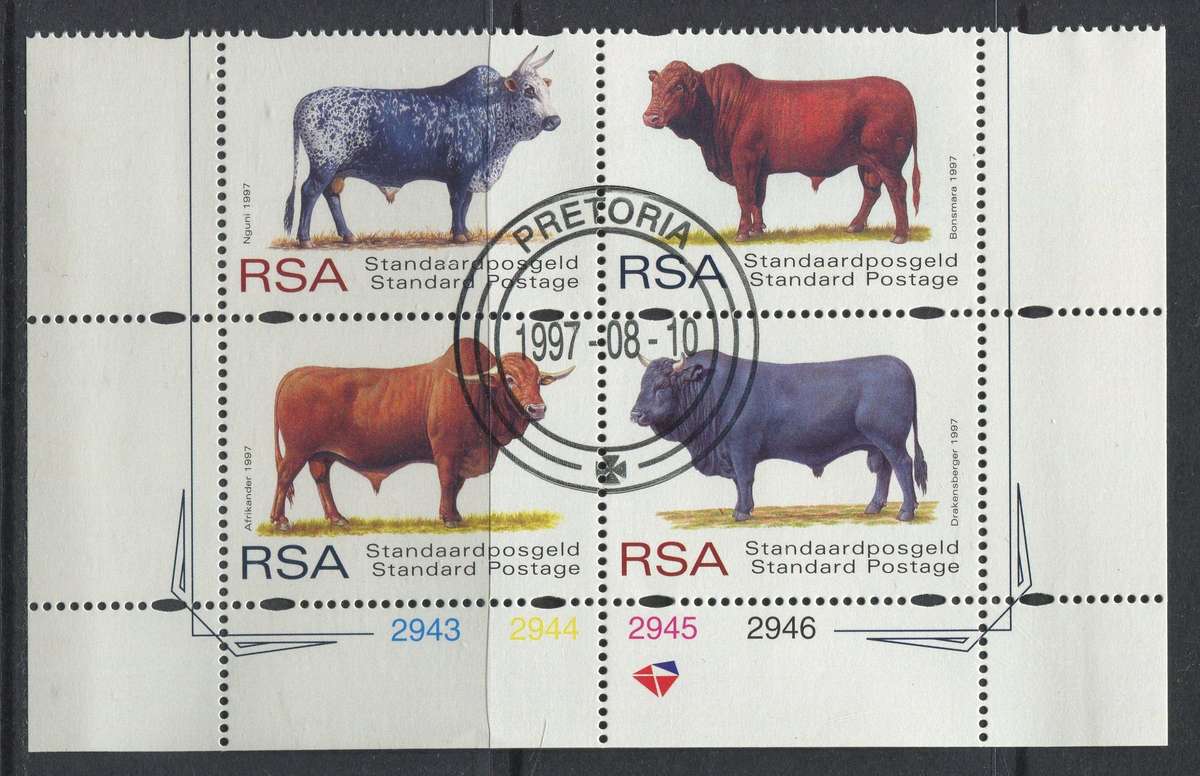 RSA - Control Block Of 4 - 1997 - Used(CTO)