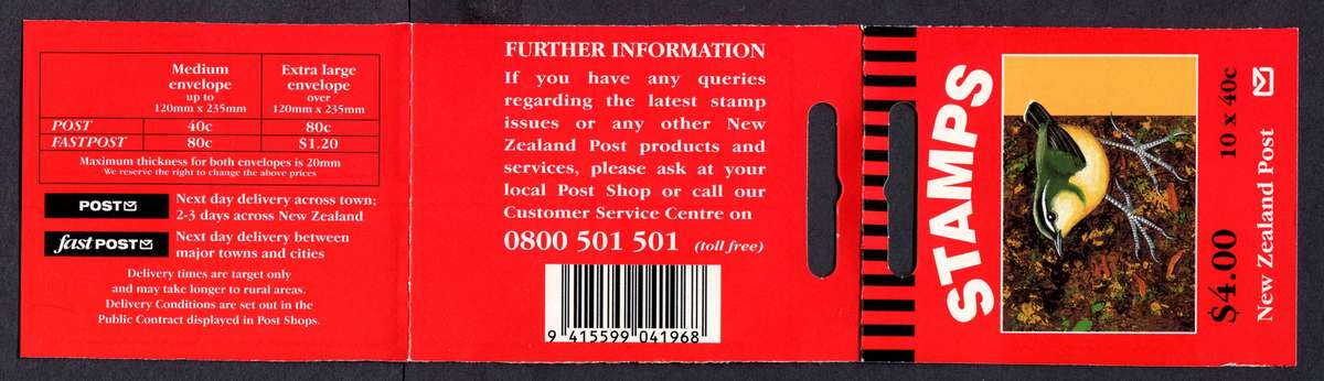 New Zealand - Birds - Booklet - 1996 - MNH