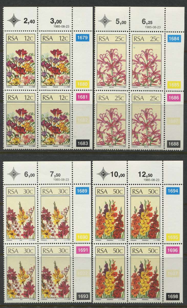 RSA - Set Of 4 Control Blocks Of 4 - 1985 - MNH