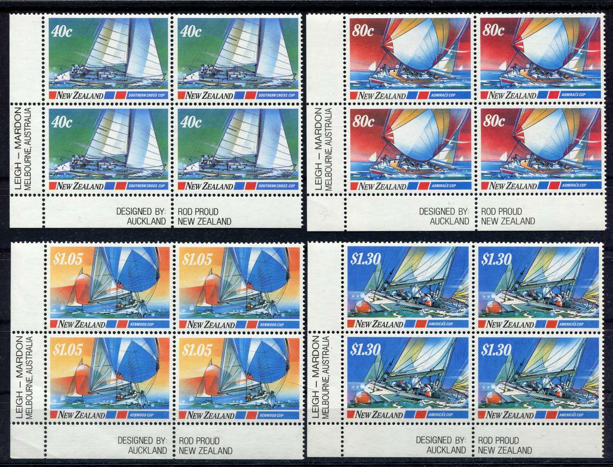 New Zealand - Set of 4 Blocks of 4 - 1987 - MNH