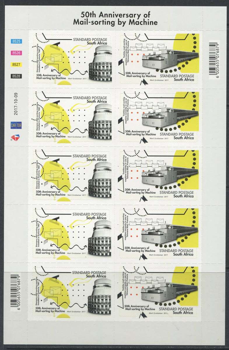 RSA - Sheet of 10 - 2017 - MNH