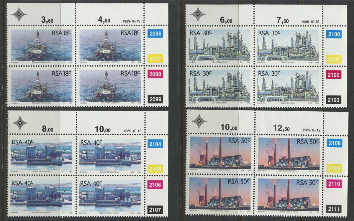 RSA - Set Of 4 Control Blocks Of 4 - 1989 - MNH
