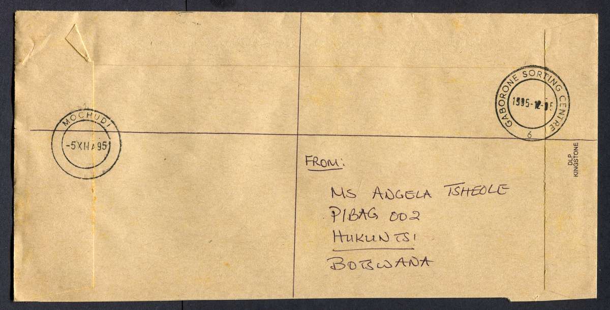 Botswana - "Maxi" Size Registered Cover